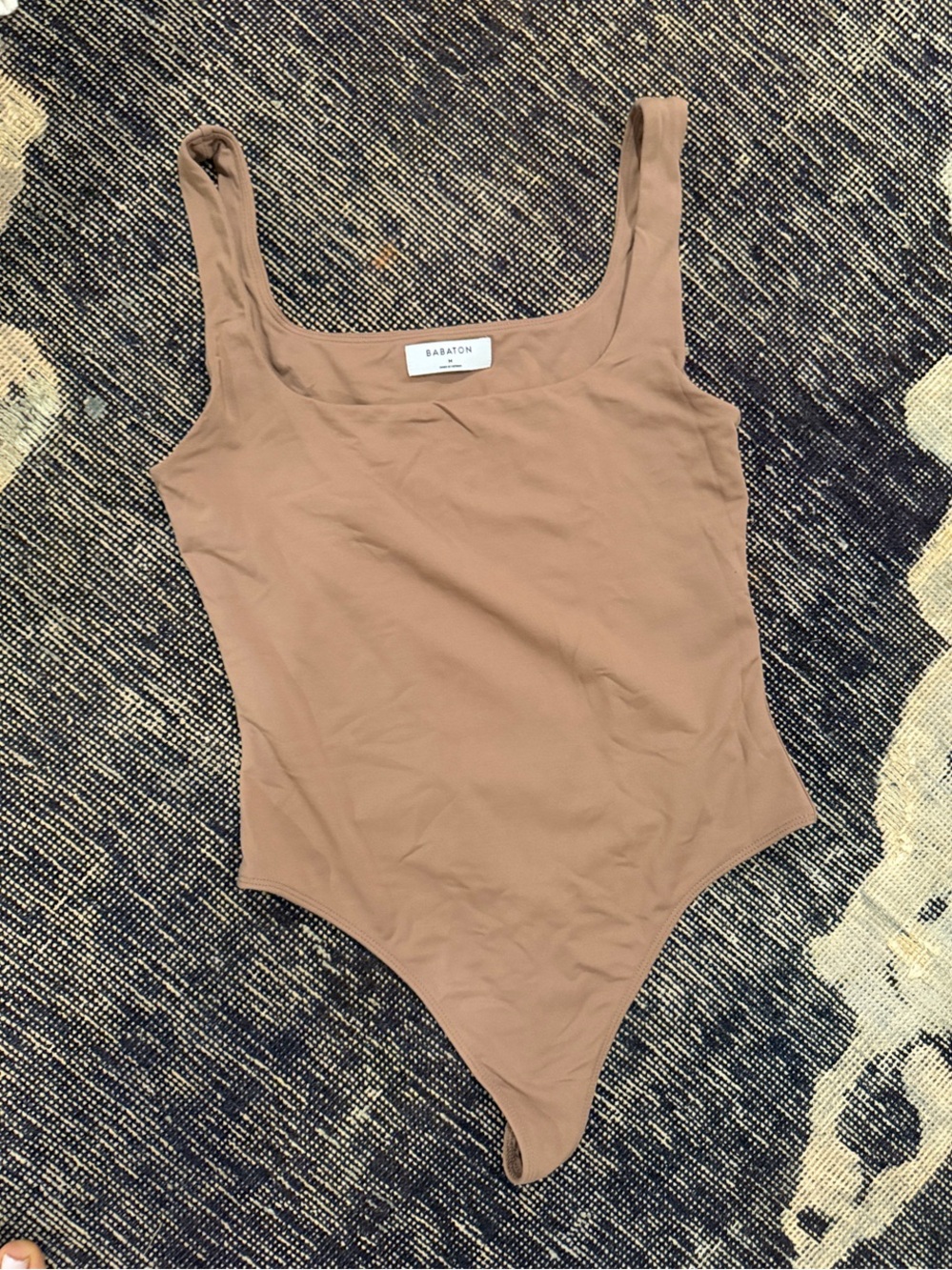 Babaton Camel Scoop Neck Bodysuit